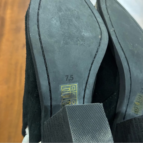 Jeffrey Campbell Cromwell Western Cutout Ankle Booties Black Leather Sz 7.5 Boho - Picture 6 of 8